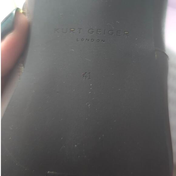 Kurt Geiger Chelsea Square Toe Bootie Brown Leather Ankle Block Heel Size 41 - Picture 15 of 15